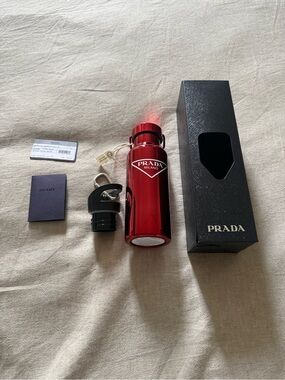 Prada Red Steel Reusable Waterbottle
